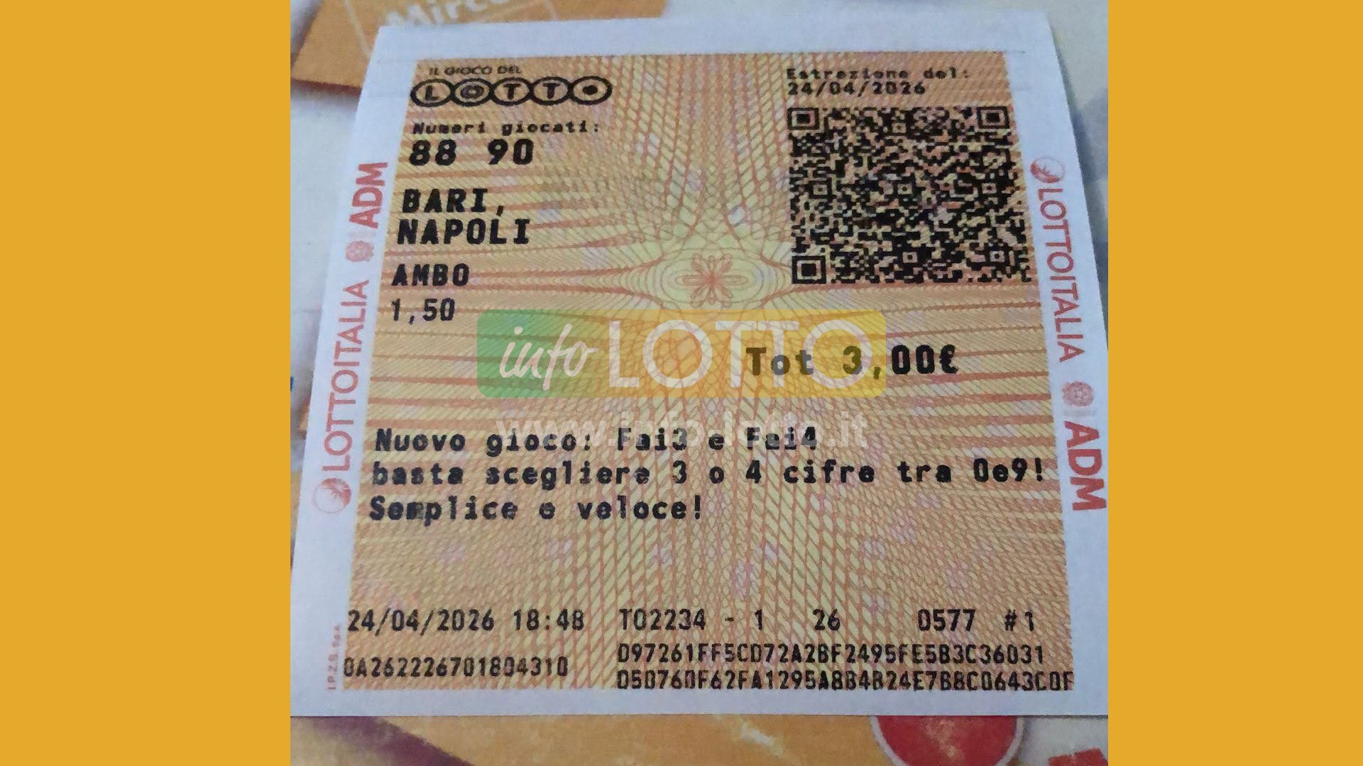 Vincita Aprile 2026