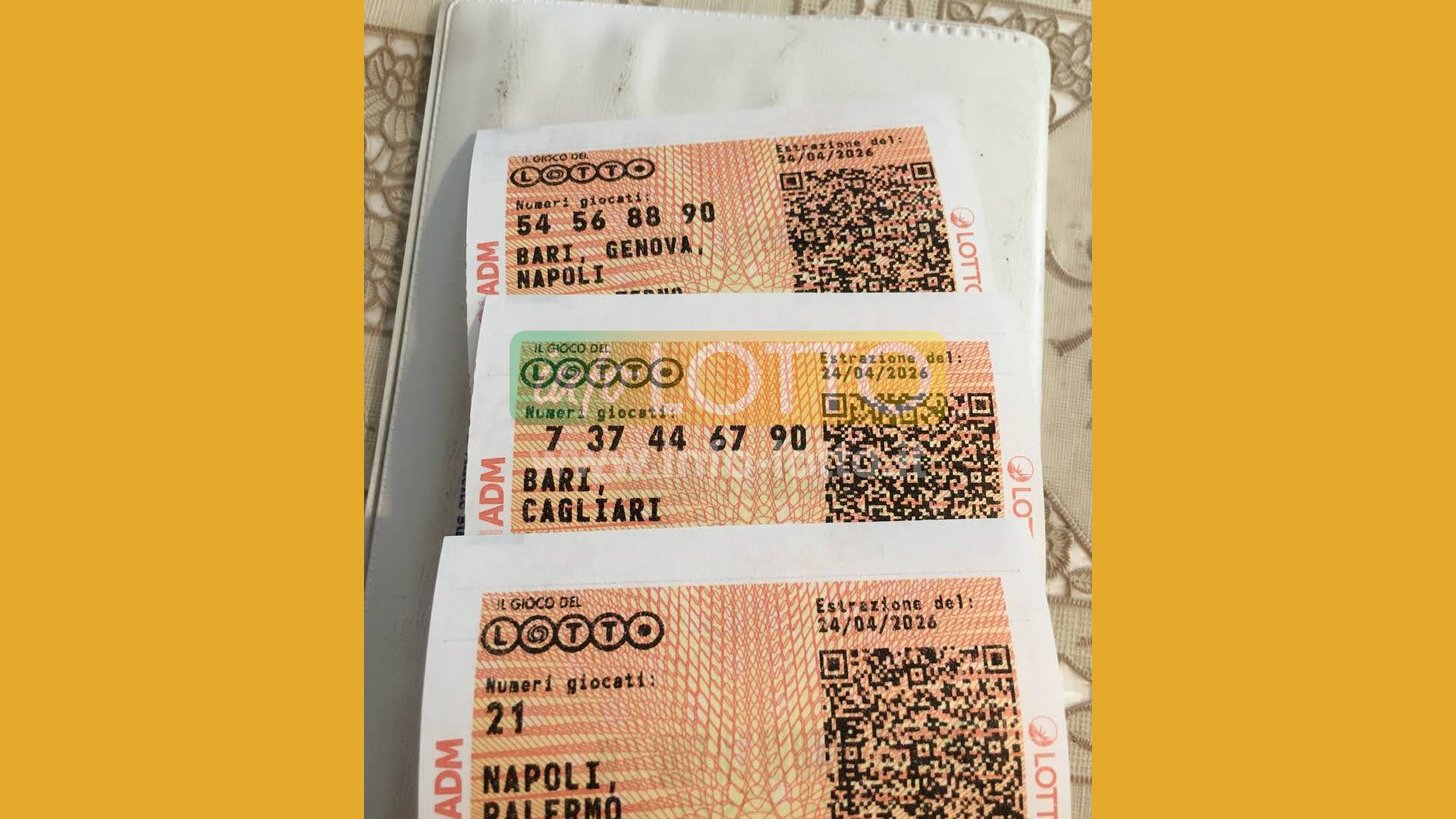 Vincita Aprile 2026