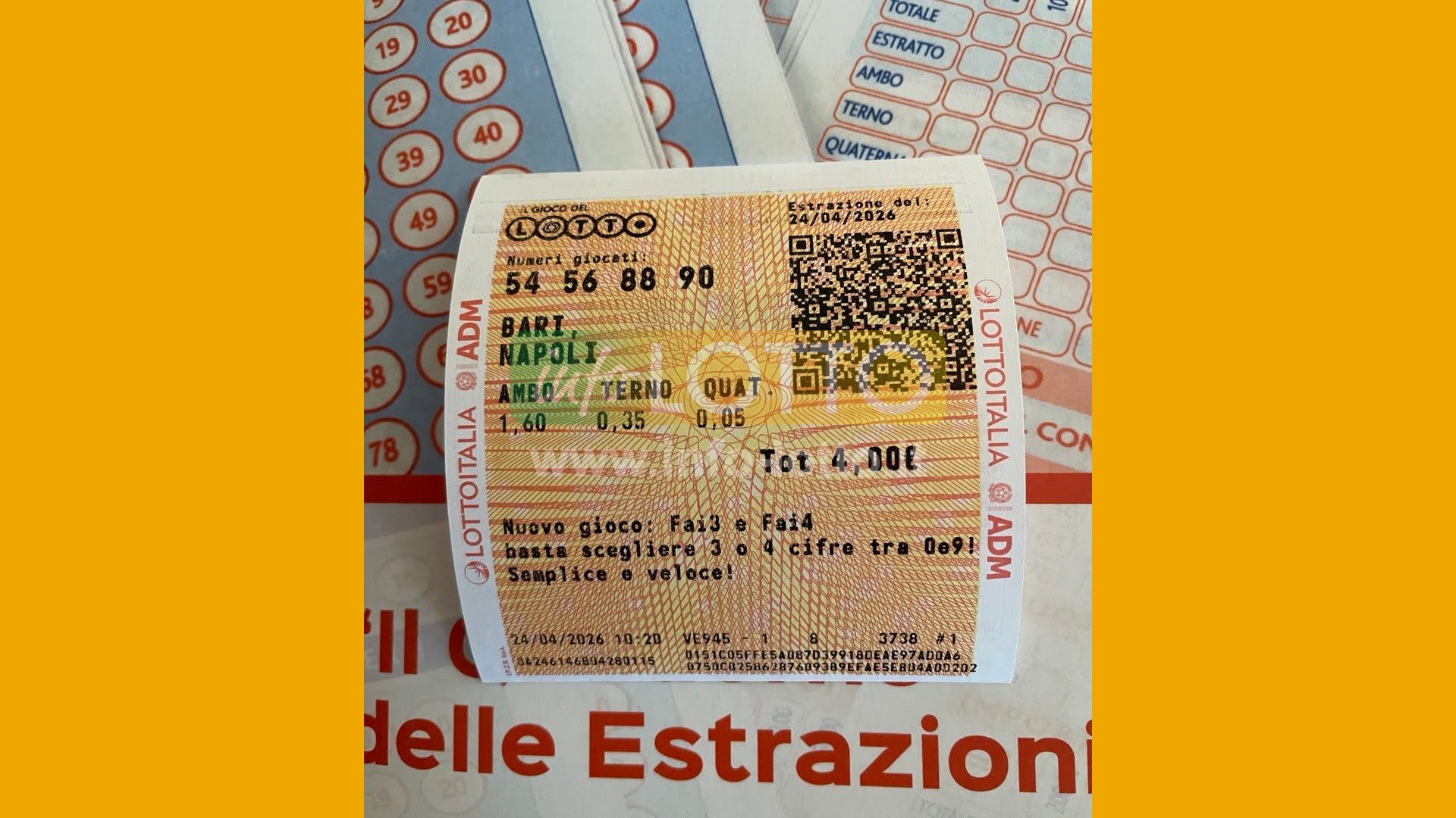 Vincita Aprile 2026