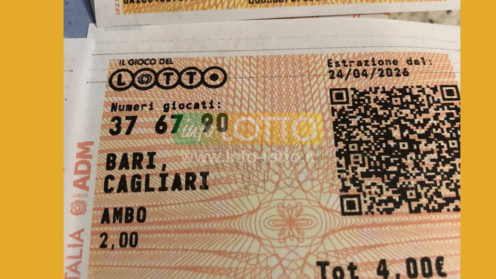 Vincita Aprile 2026