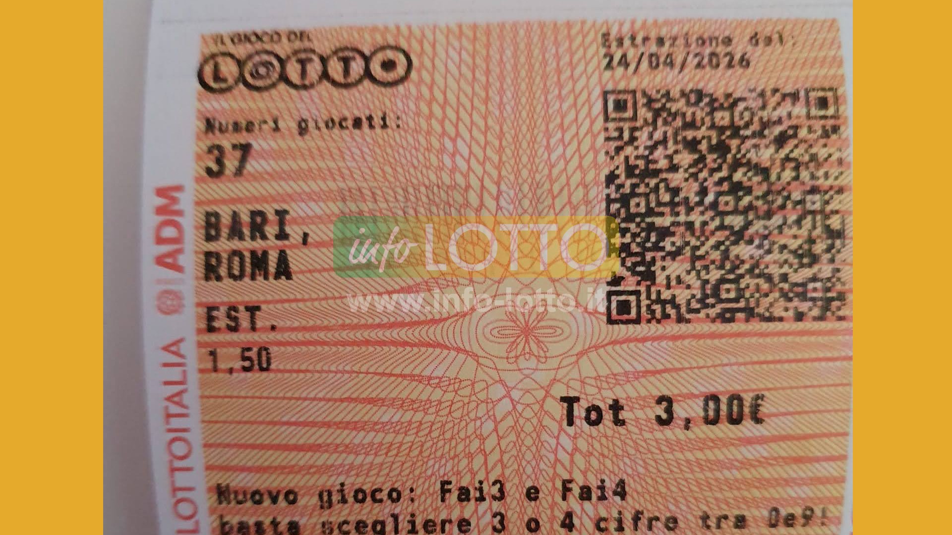 Vincita Aprile 2026