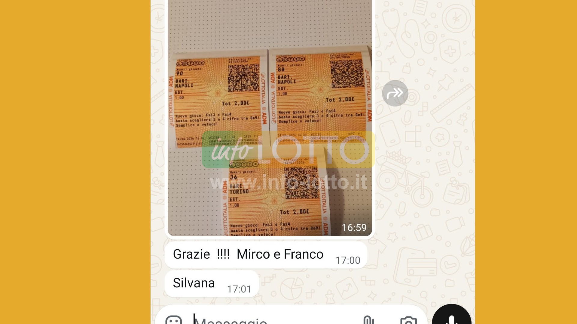 Vincita Aprile 2026