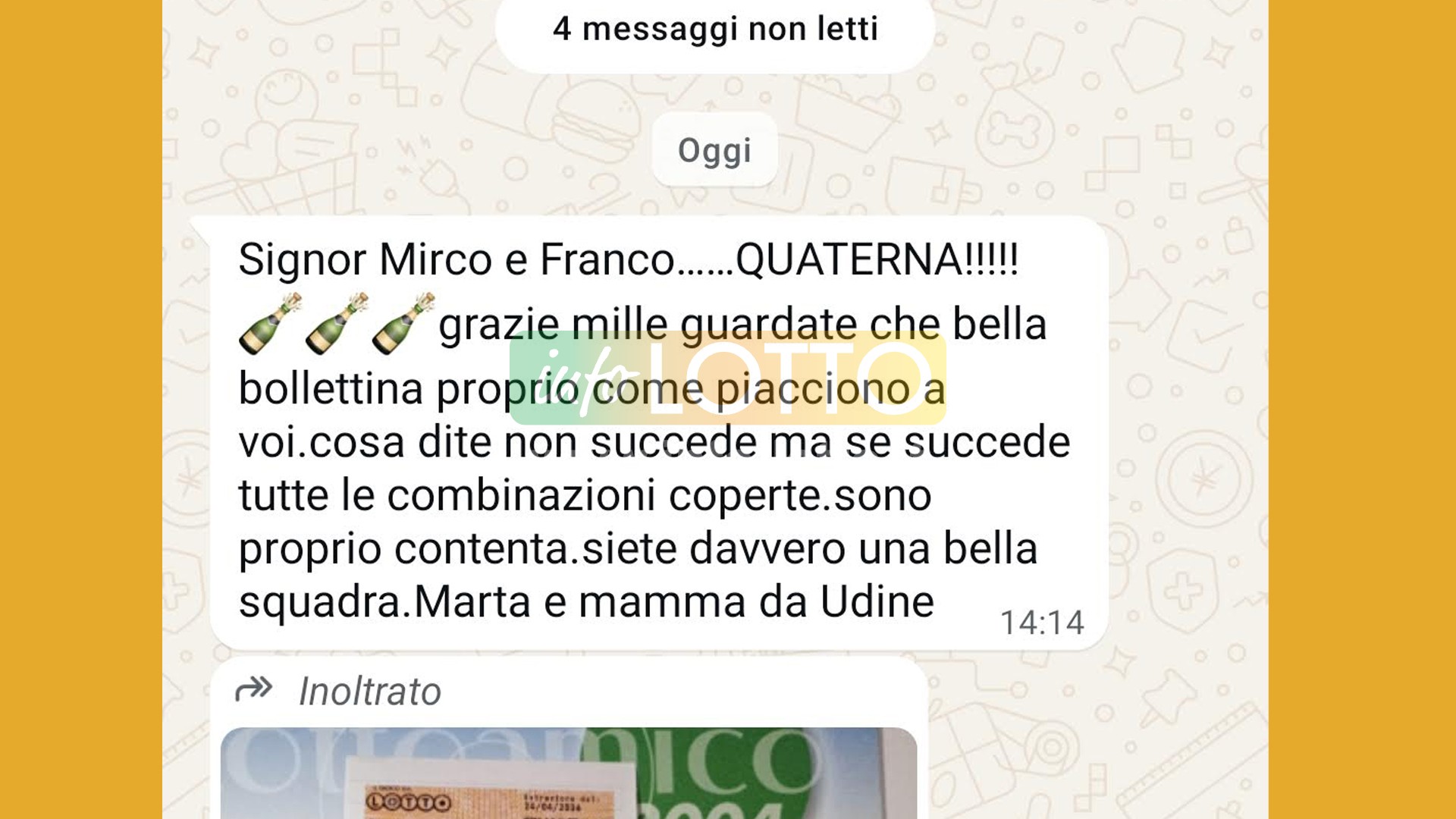 Vincita Aprile 2026