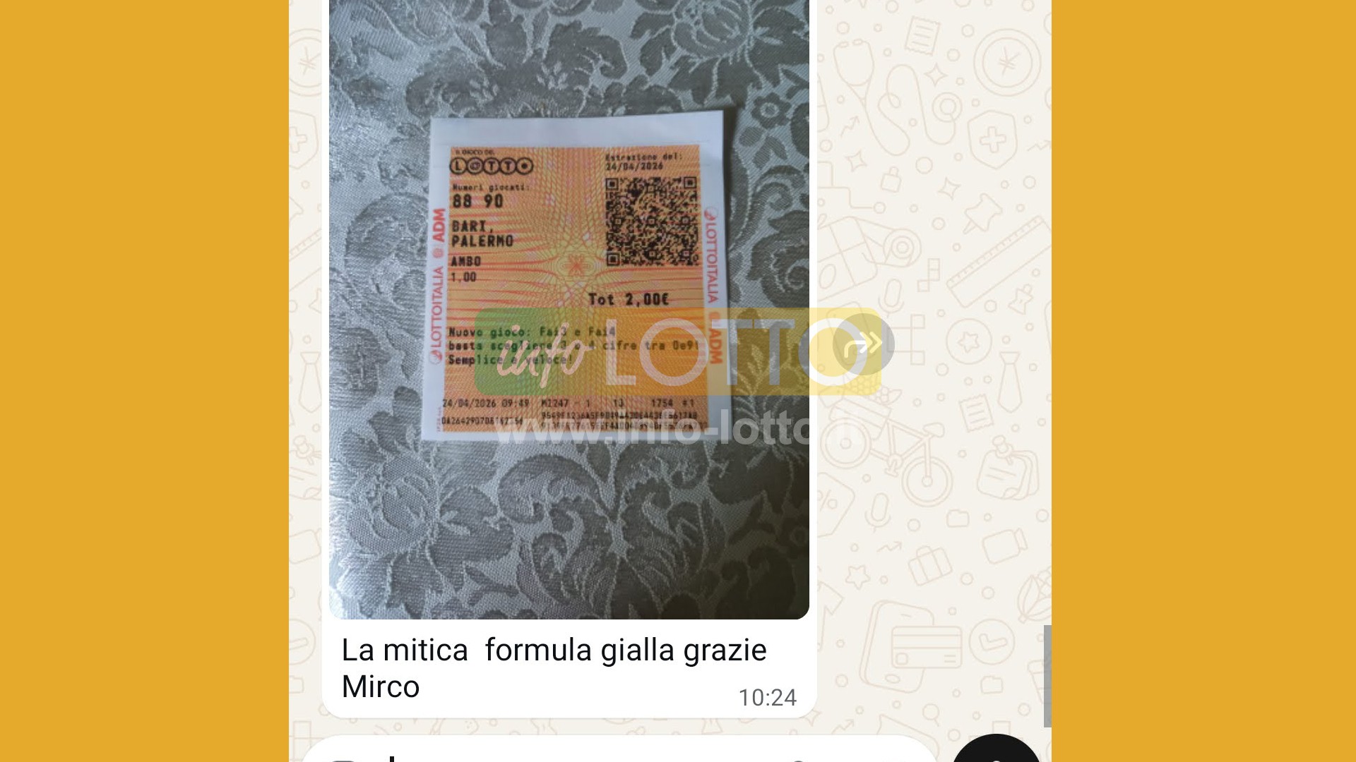 Vincita Aprile 2026