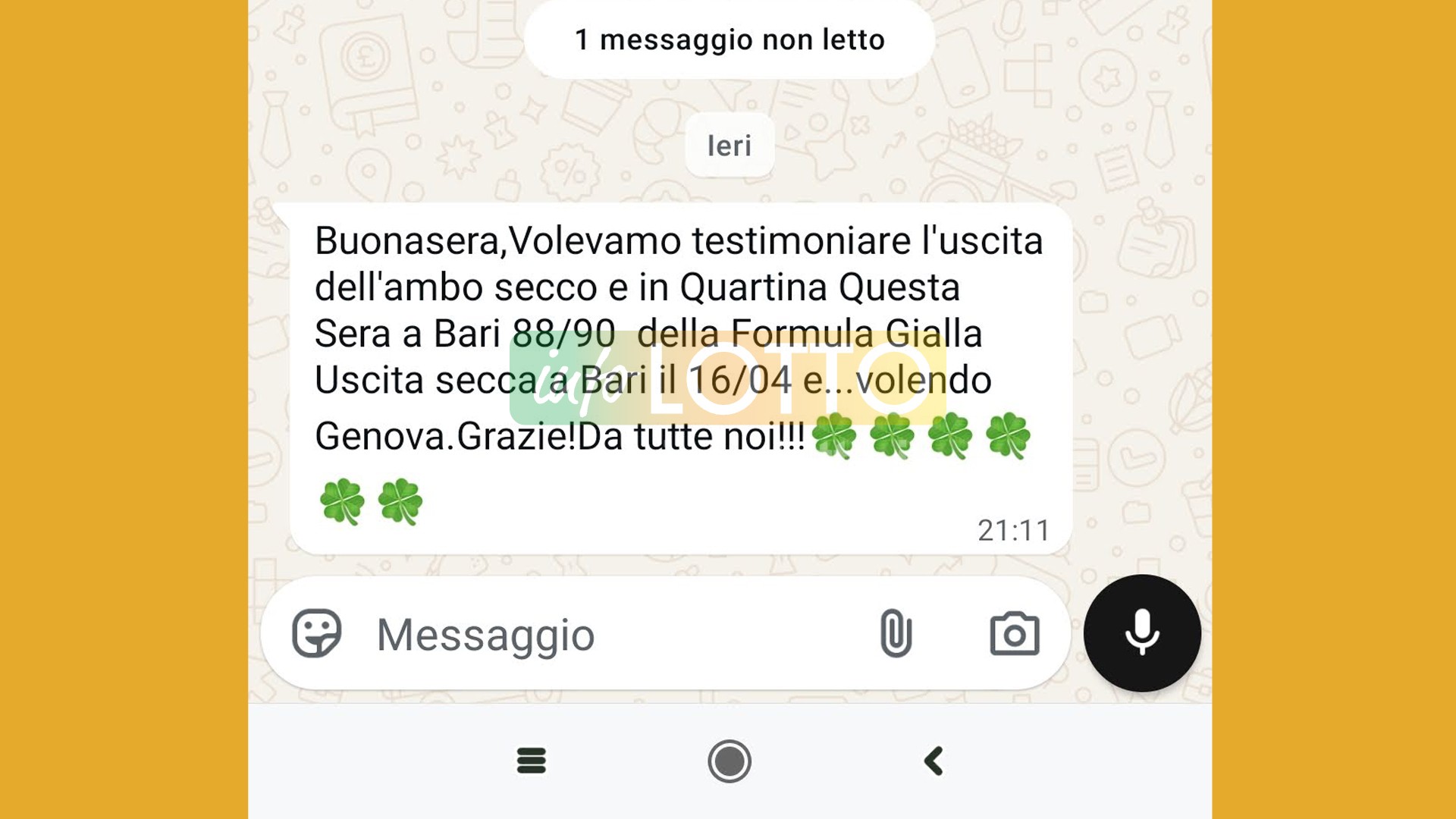 Vincita Aprile 2026