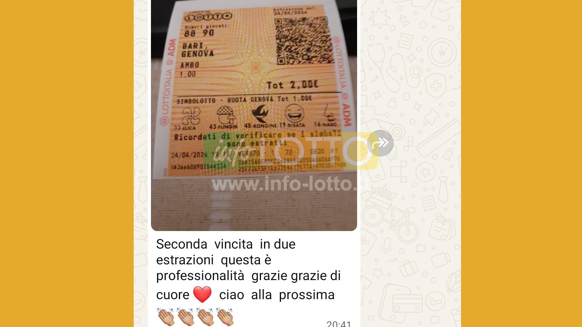 Vincita Aprile 2026