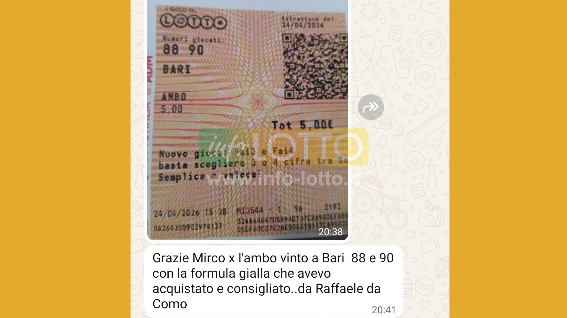 Vincita Aprile 2026