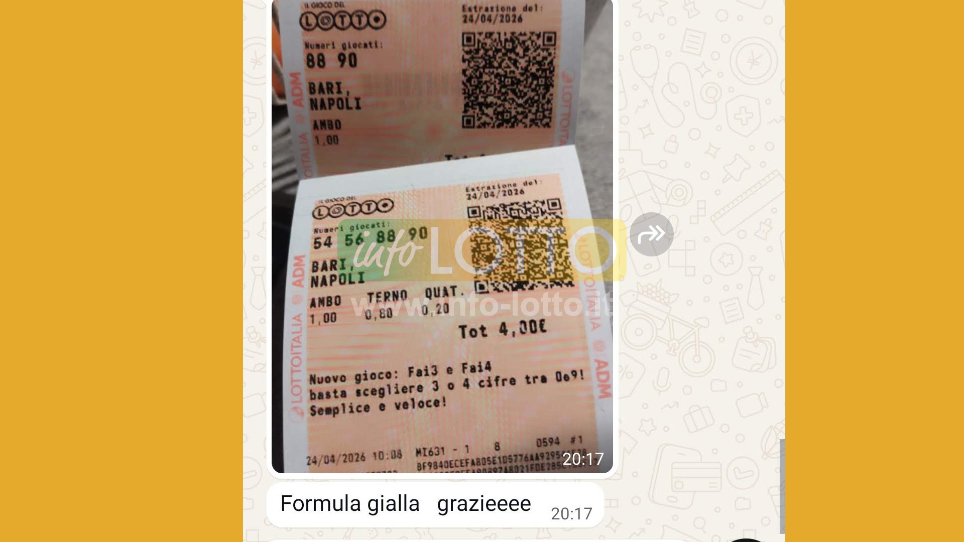 Vincita Aprile 2026