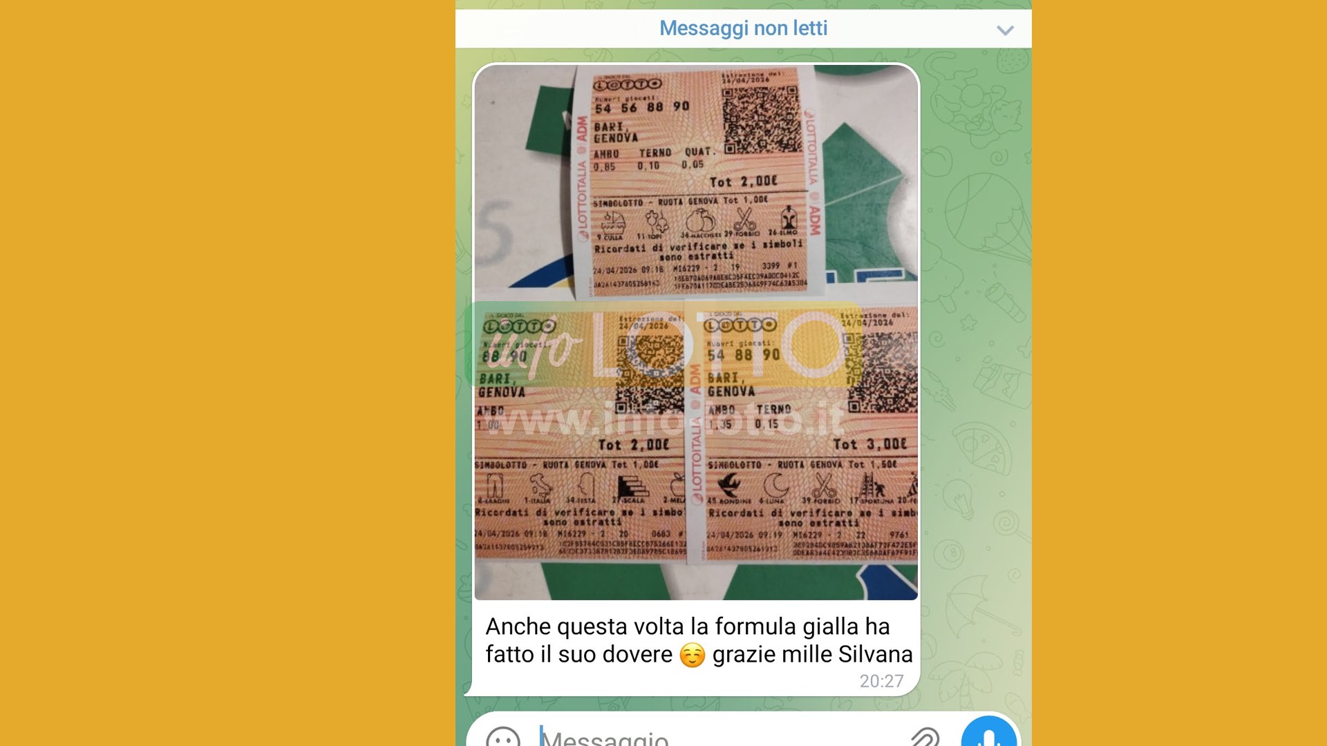 Vincita Aprile 2026