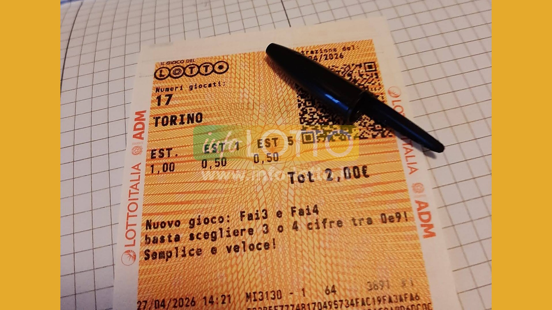 Vincita Aprile 2026