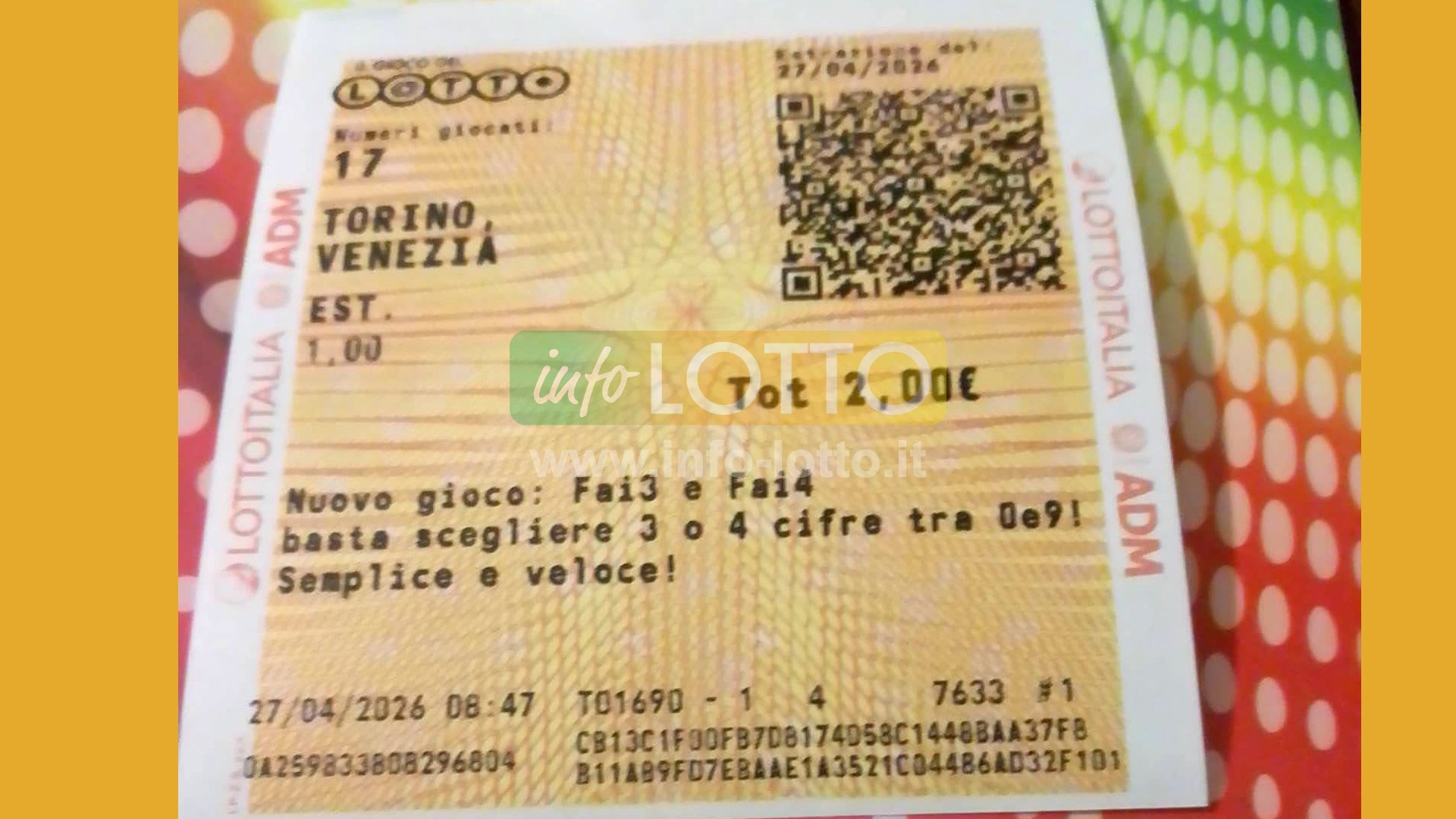 Vincita Aprile 2026