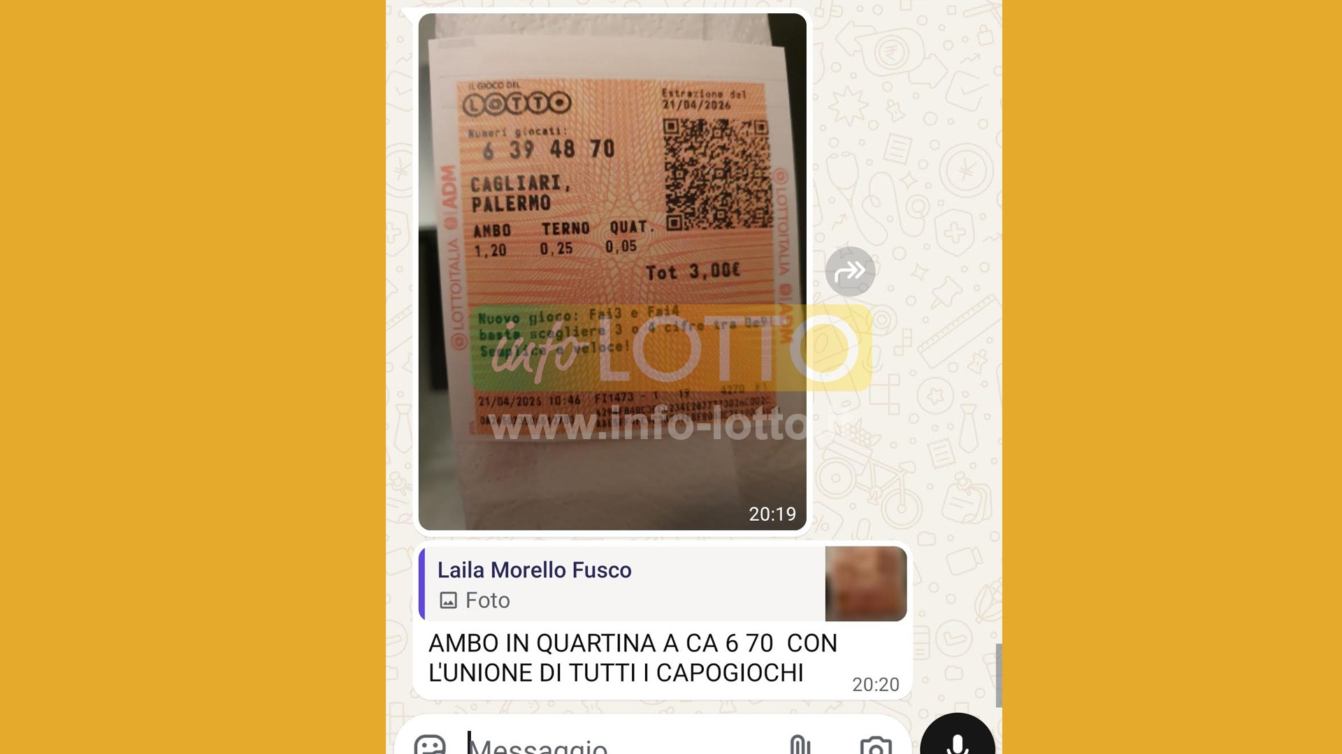 Vincita Aprile 2026