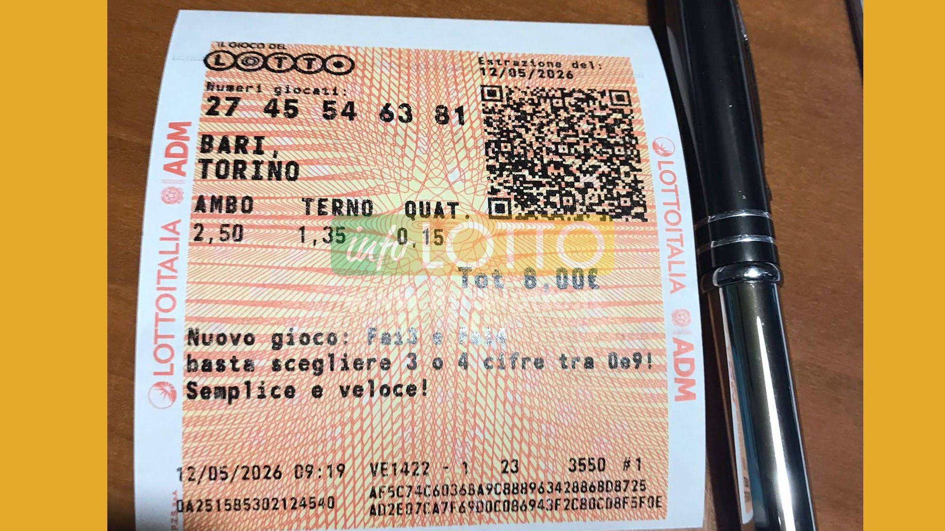 Vincita Maggio 2026