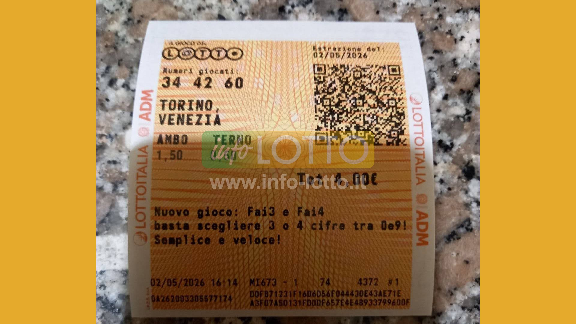 Vincita Maggio 2026