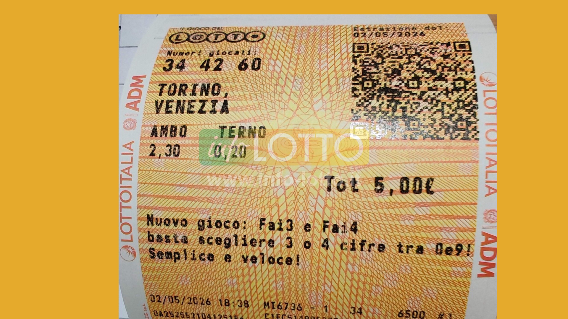 Vincita Maggio 2026
