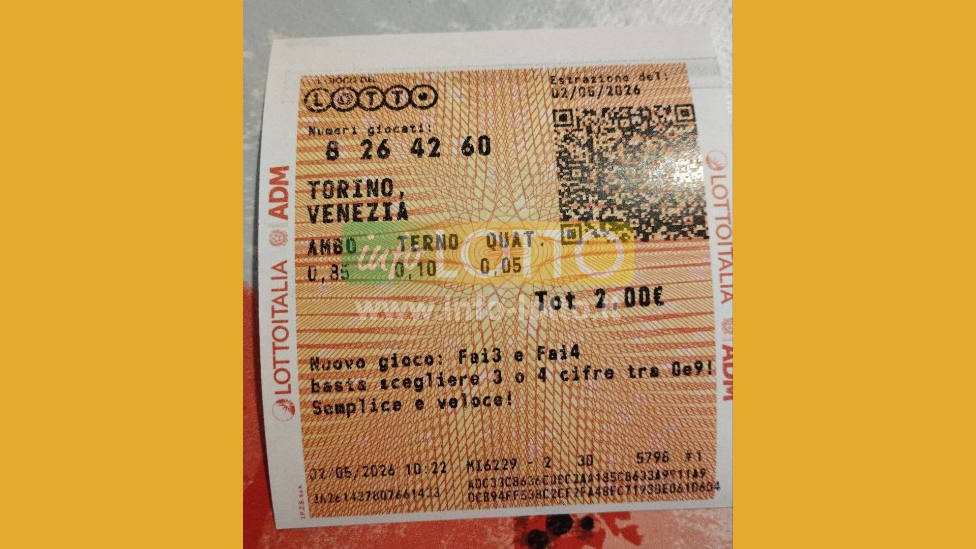 Vincita Maggio 2026