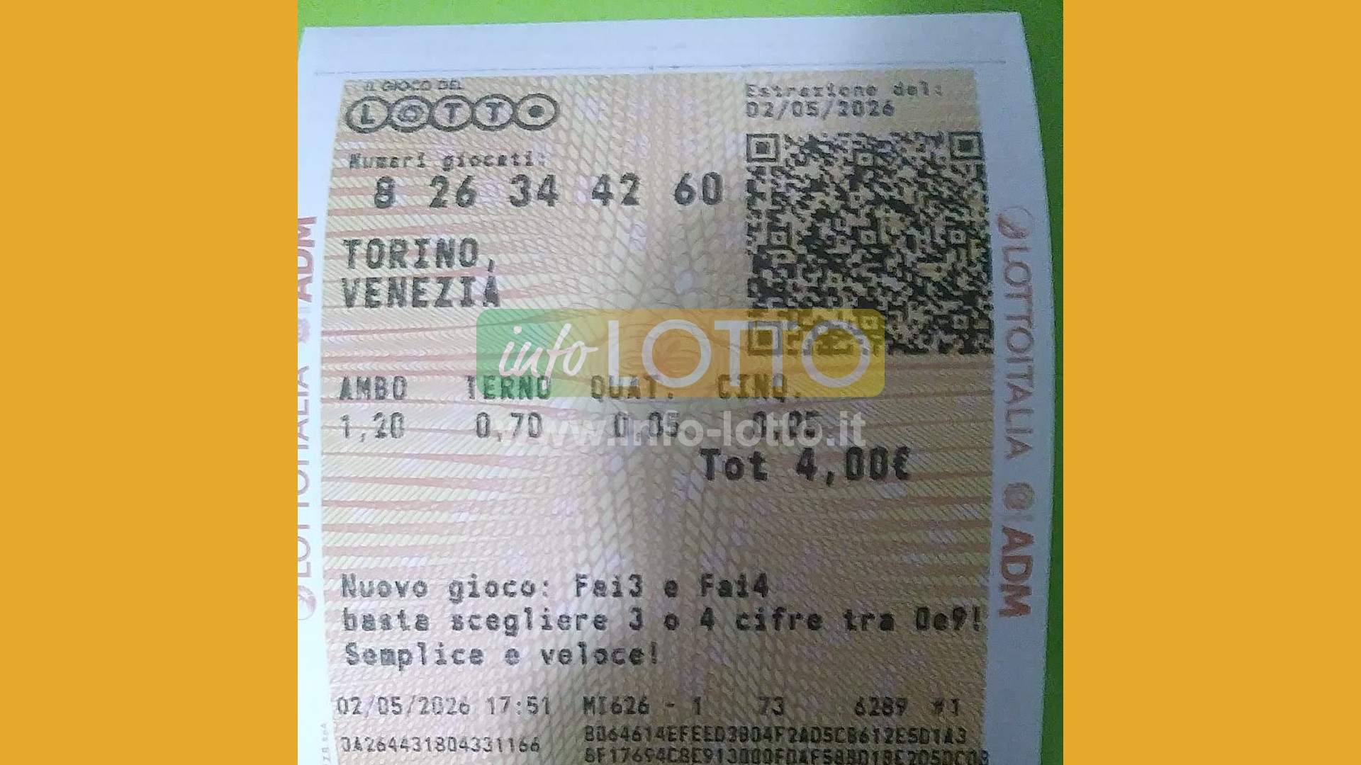 Vincita Maggio 2026
