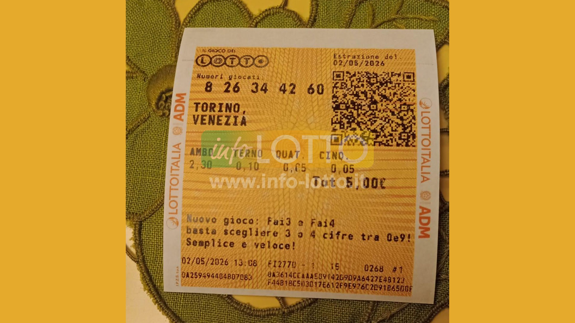 Vincita Maggio 2026