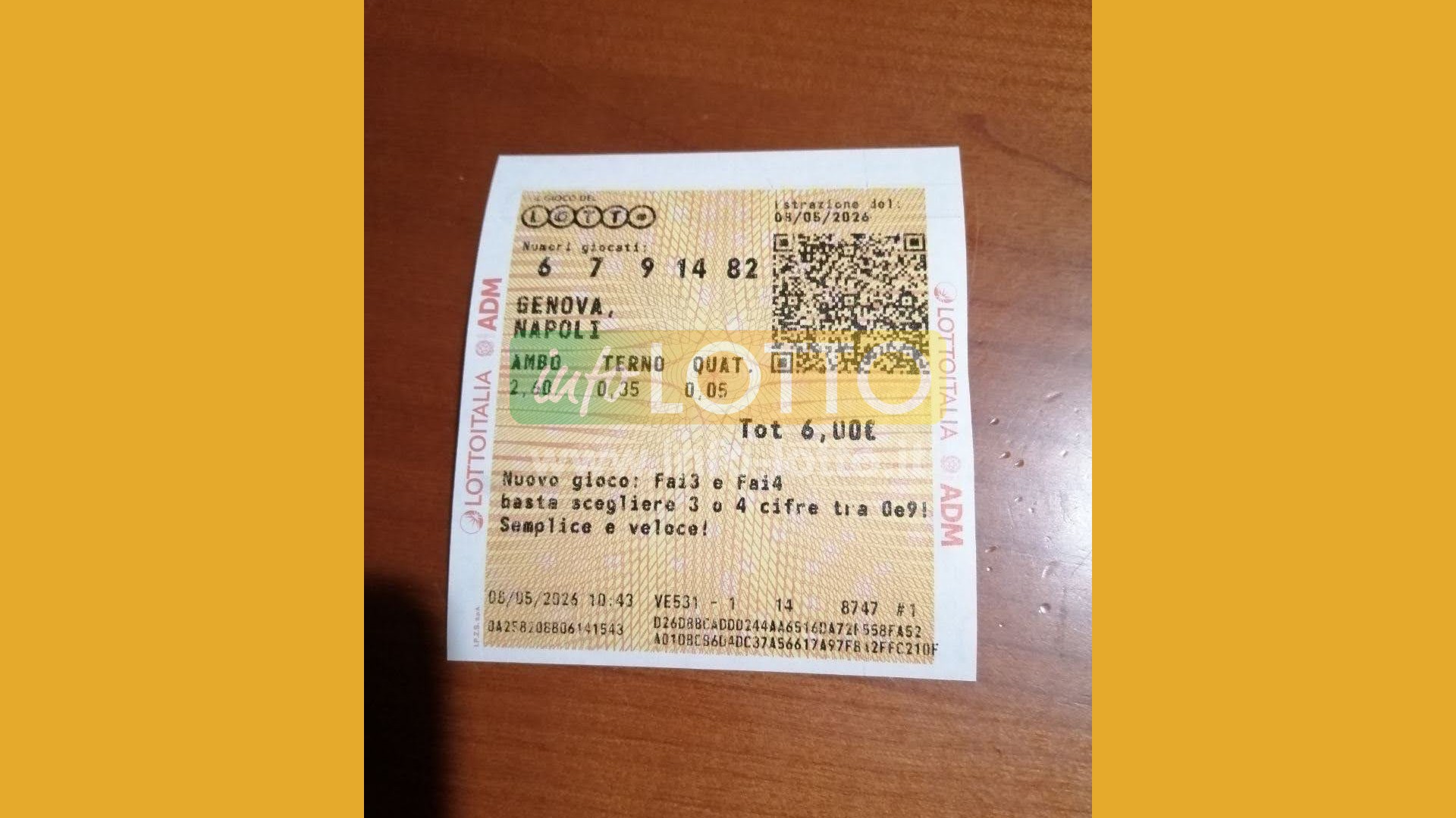 Vincita Maggio 2026