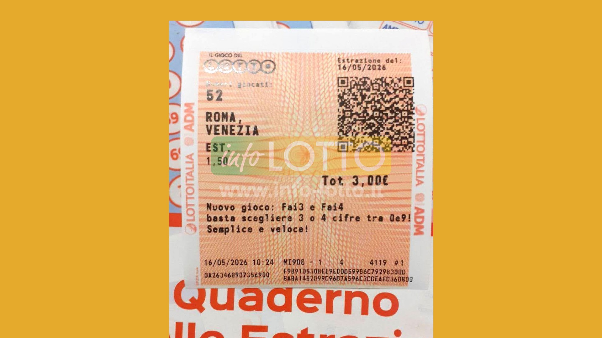 Vincita Maggio 2026