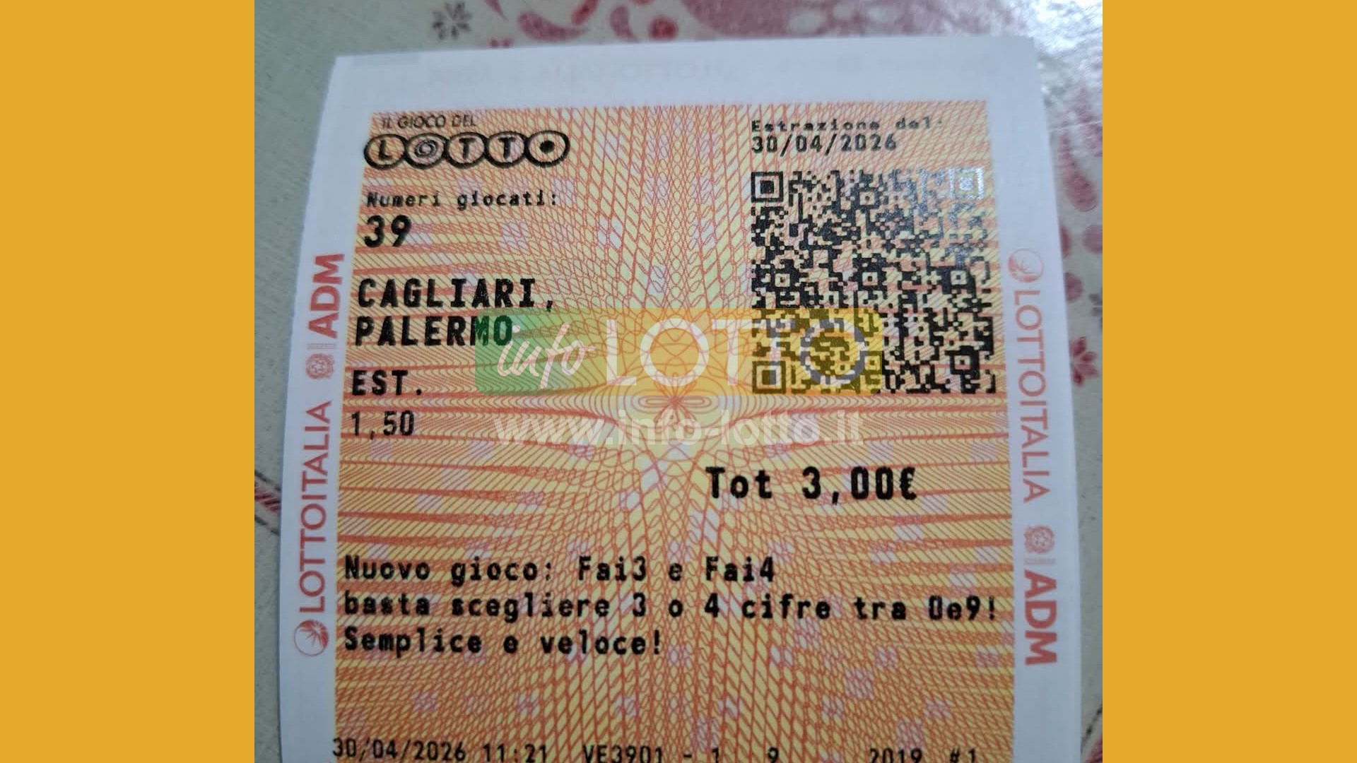 Vincita Maggio 2026