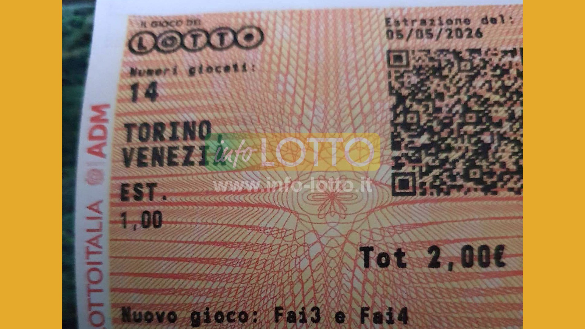 Vincita Maggio 2026