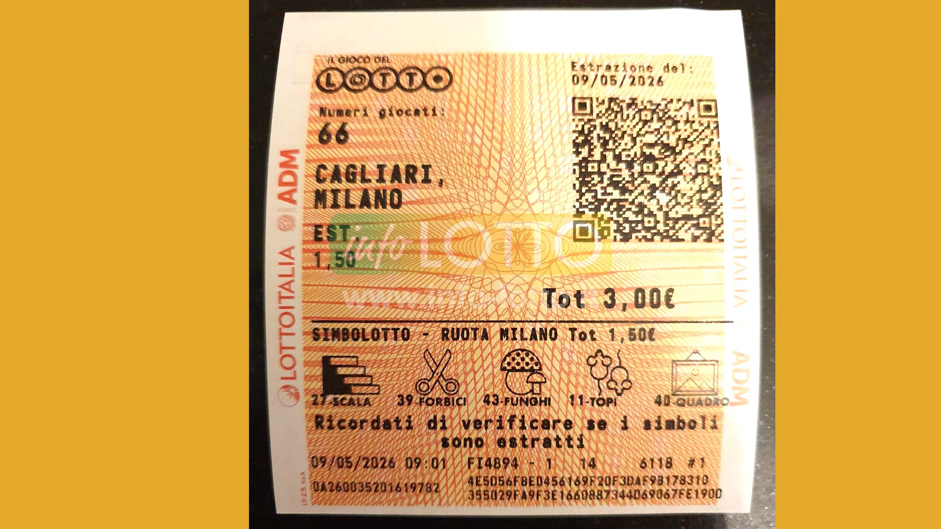 Vincita Maggio 2026