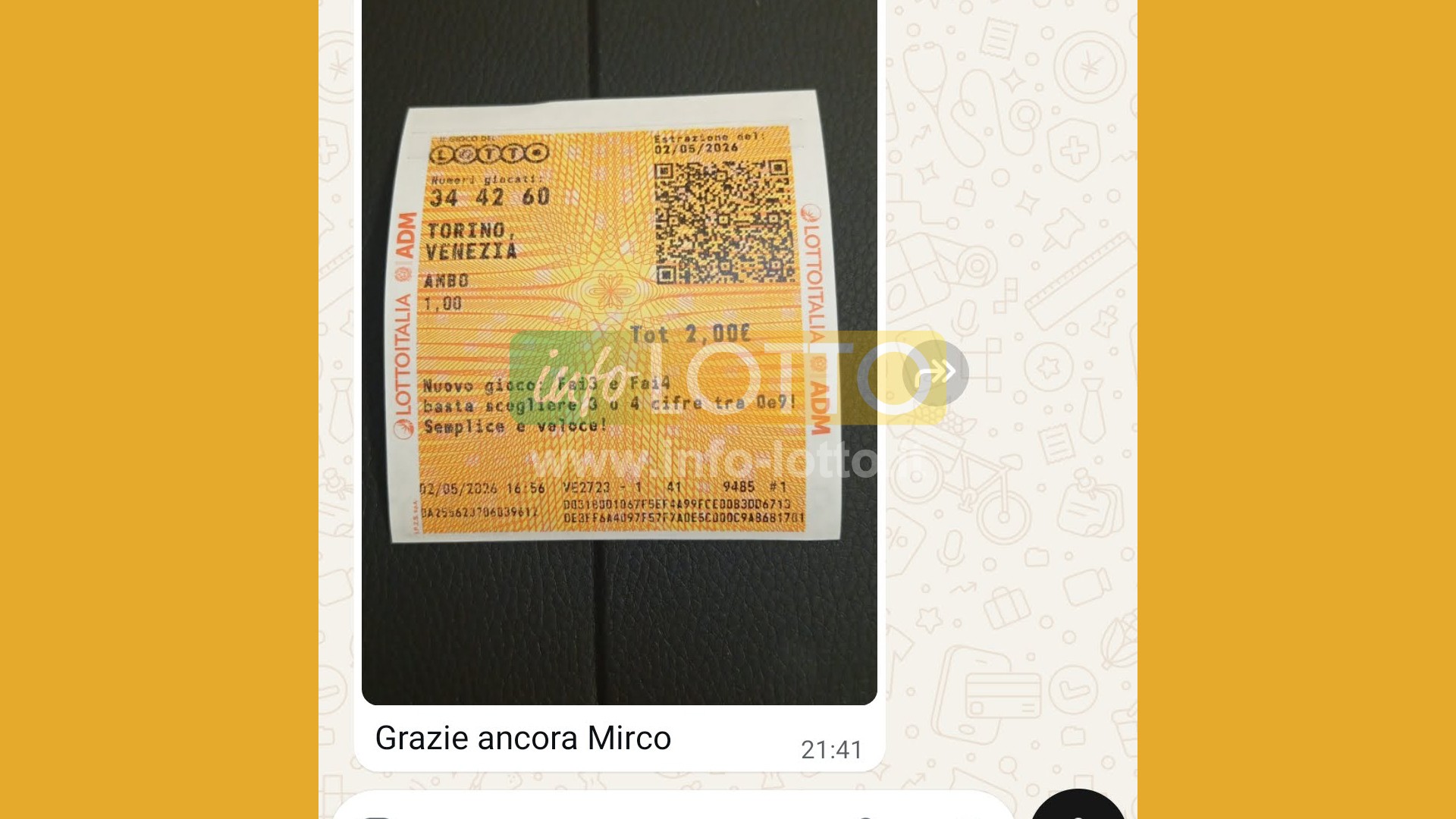 Vincita Maggio 2026