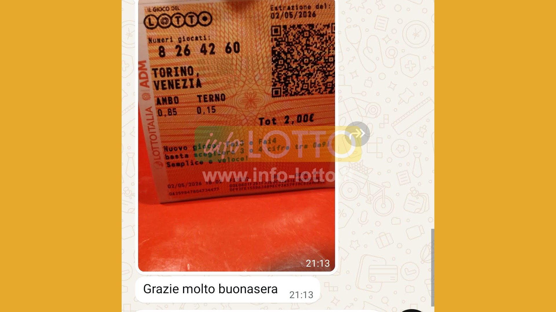 Vincita Maggio 2026