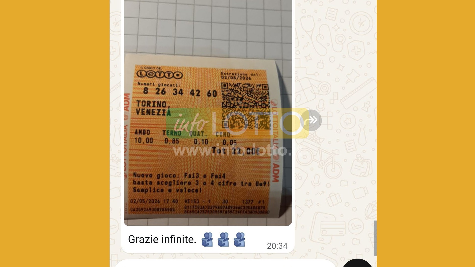 Vincita Maggio 2026