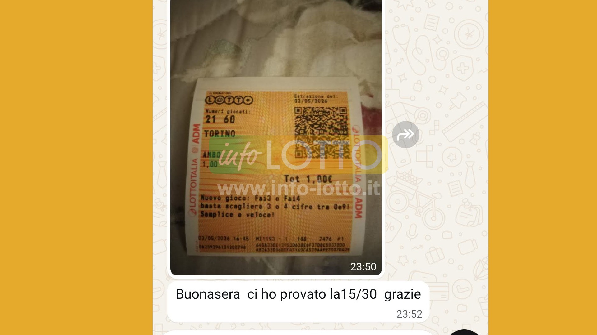 Vincita Maggio 2026