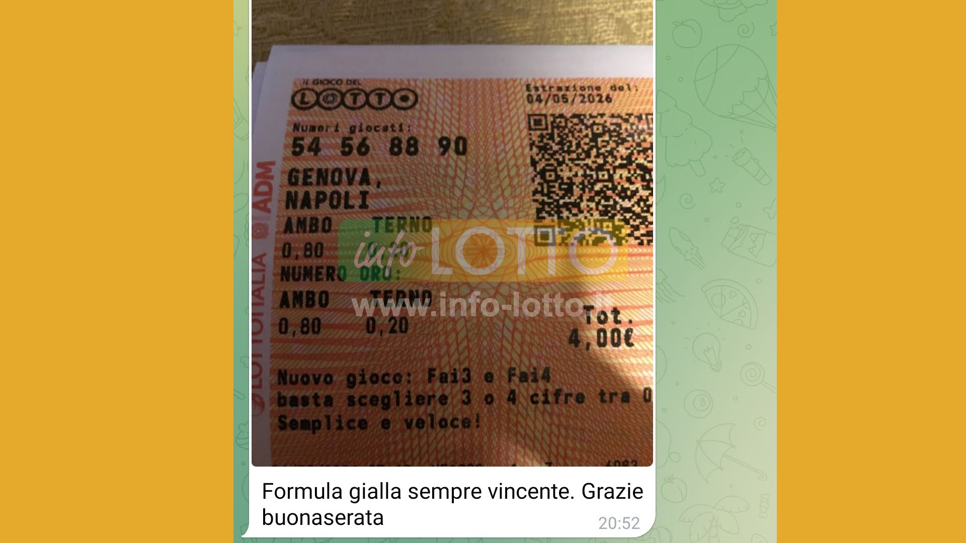 Vincita Maggio 2026