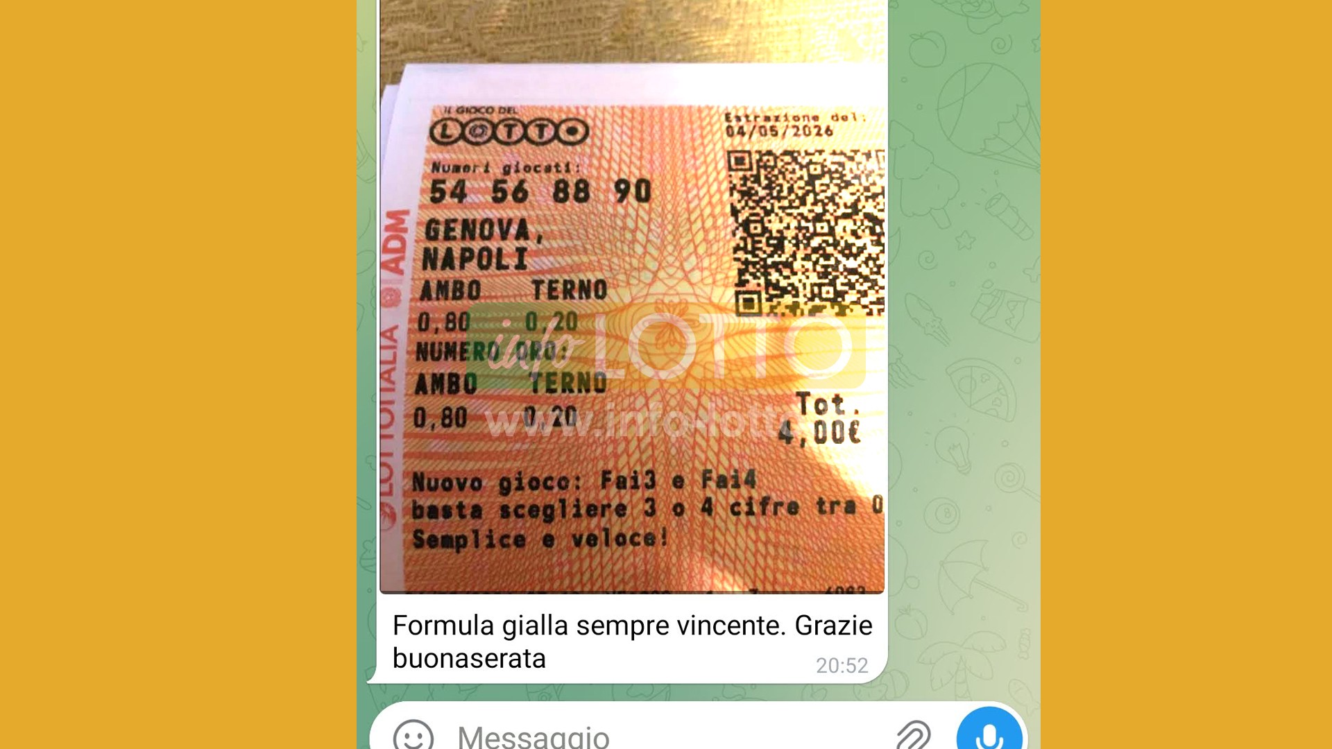 Vincita Maggio 2026