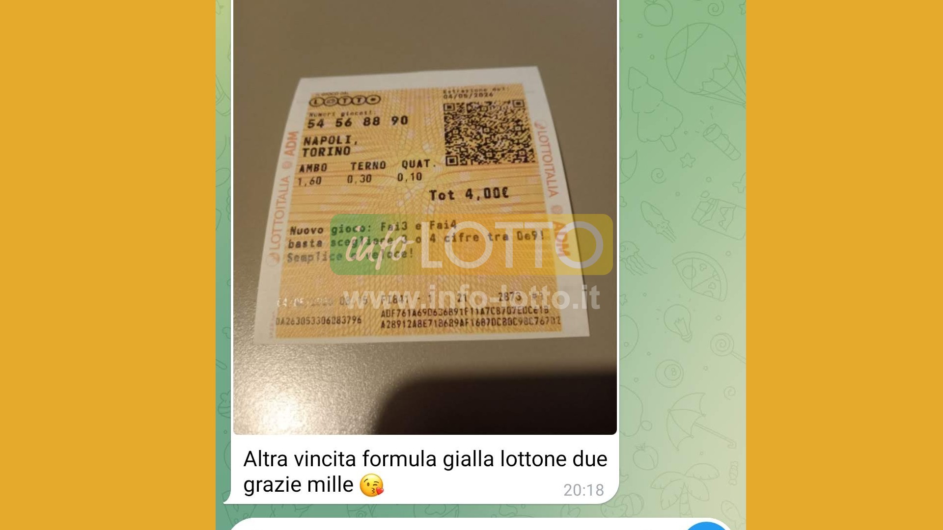 Vincita Maggio 2026