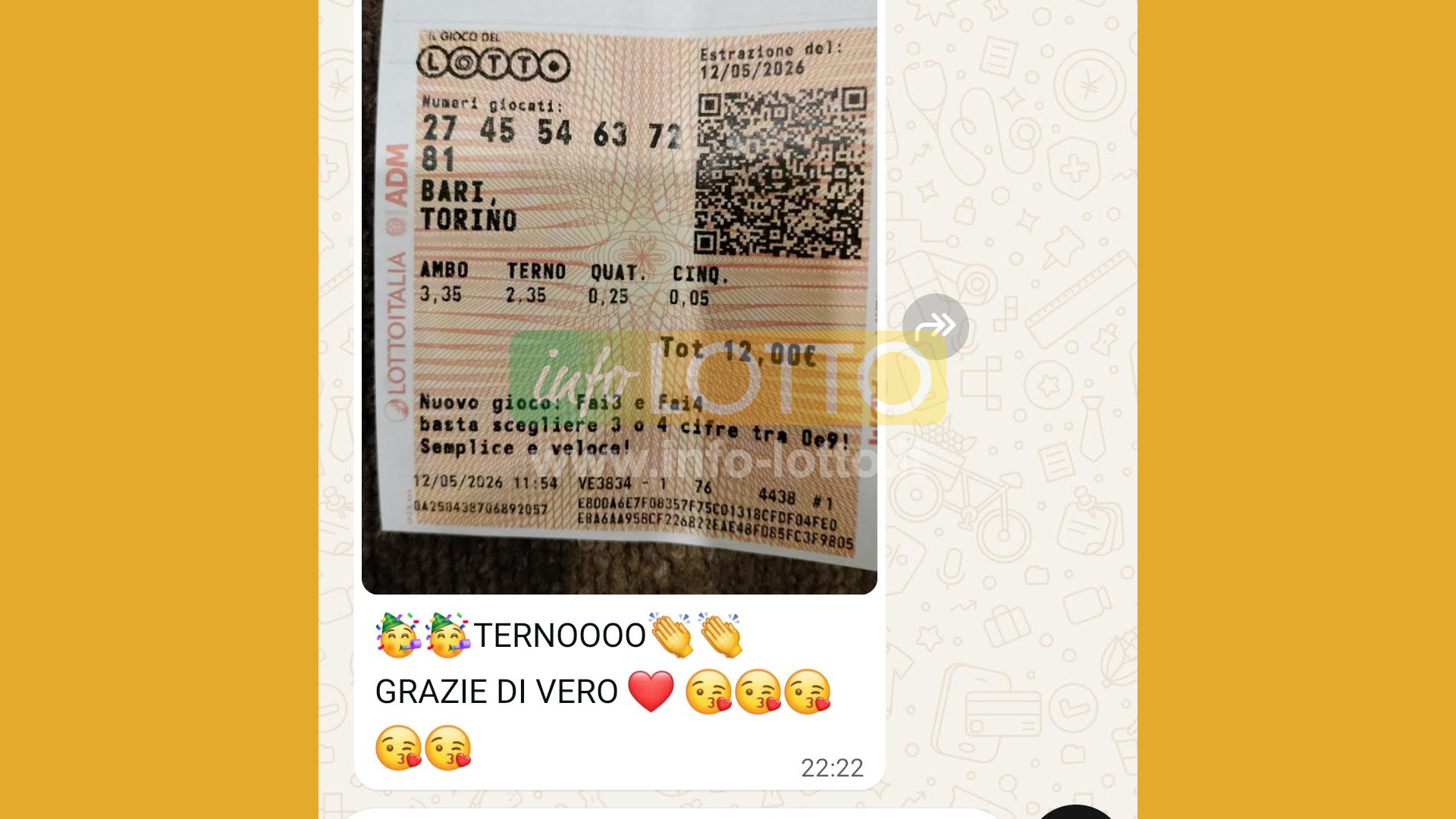 Vincita Maggio 2026
