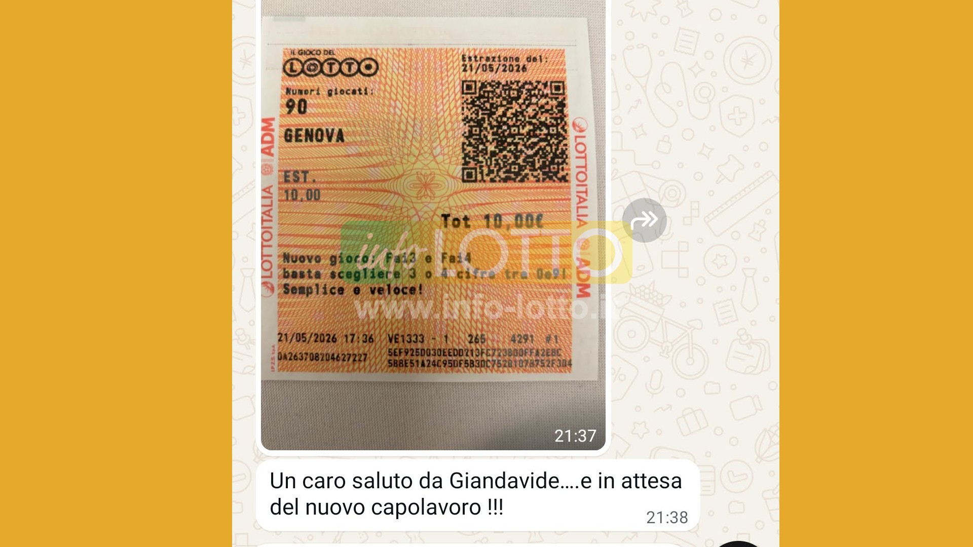 Vincita Maggio 2026