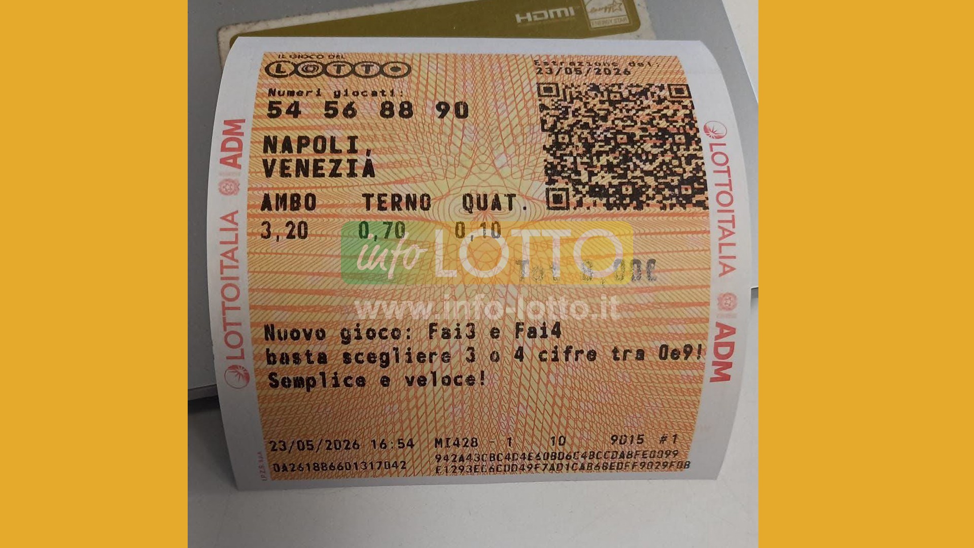Vincita Maggio 2026