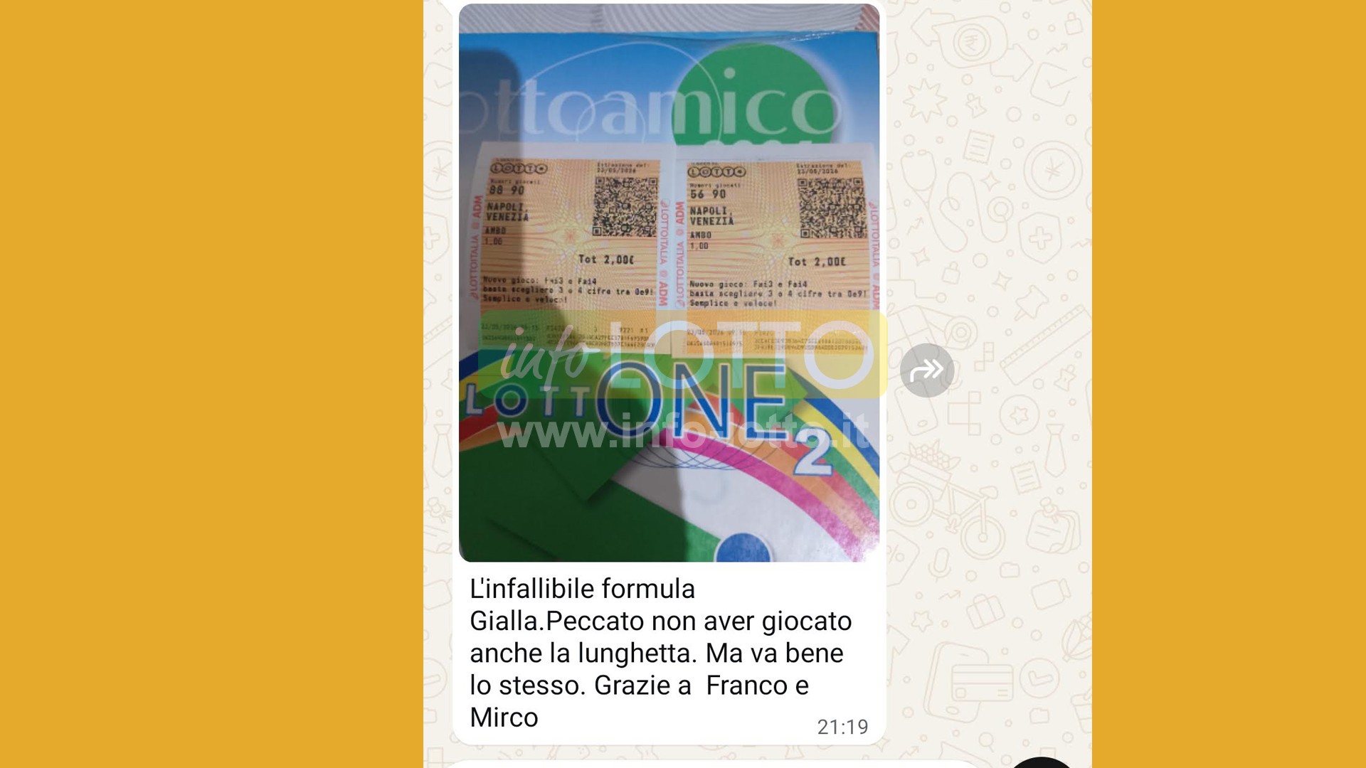 Vincita Maggio 2026