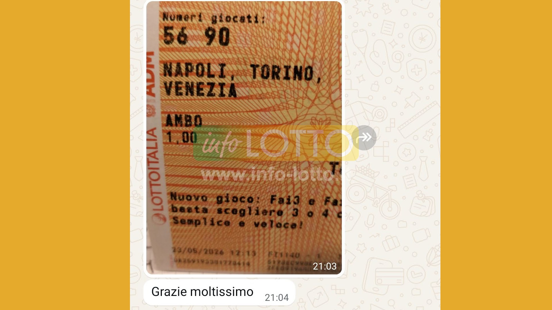 Vincita Maggio 2026