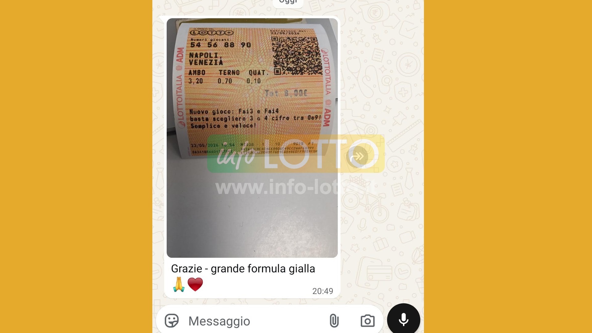 Vincita Maggio 2026