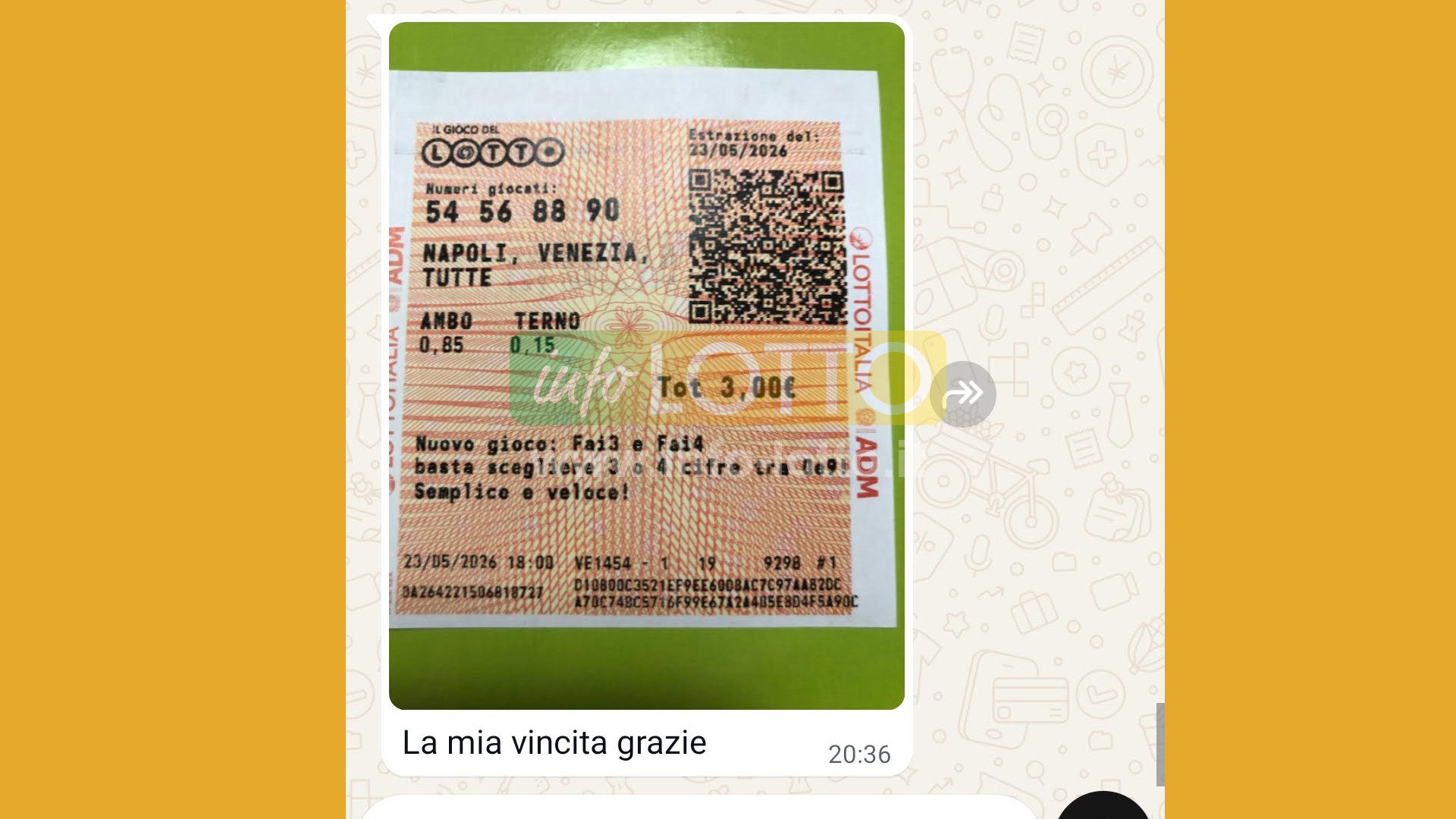 Vincita Maggio 2026