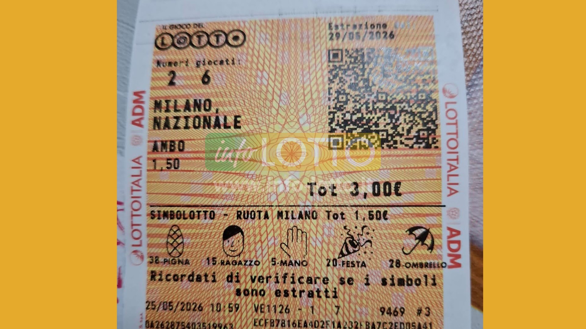 Vincita Maggio 2026