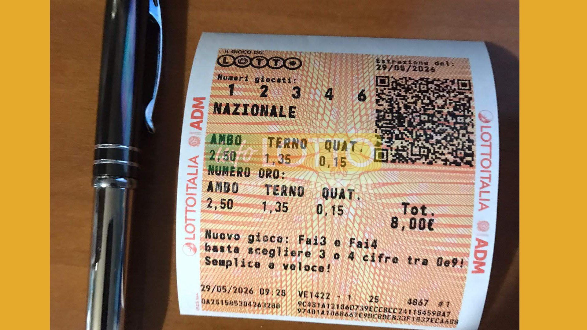 Vincita Maggio 2026