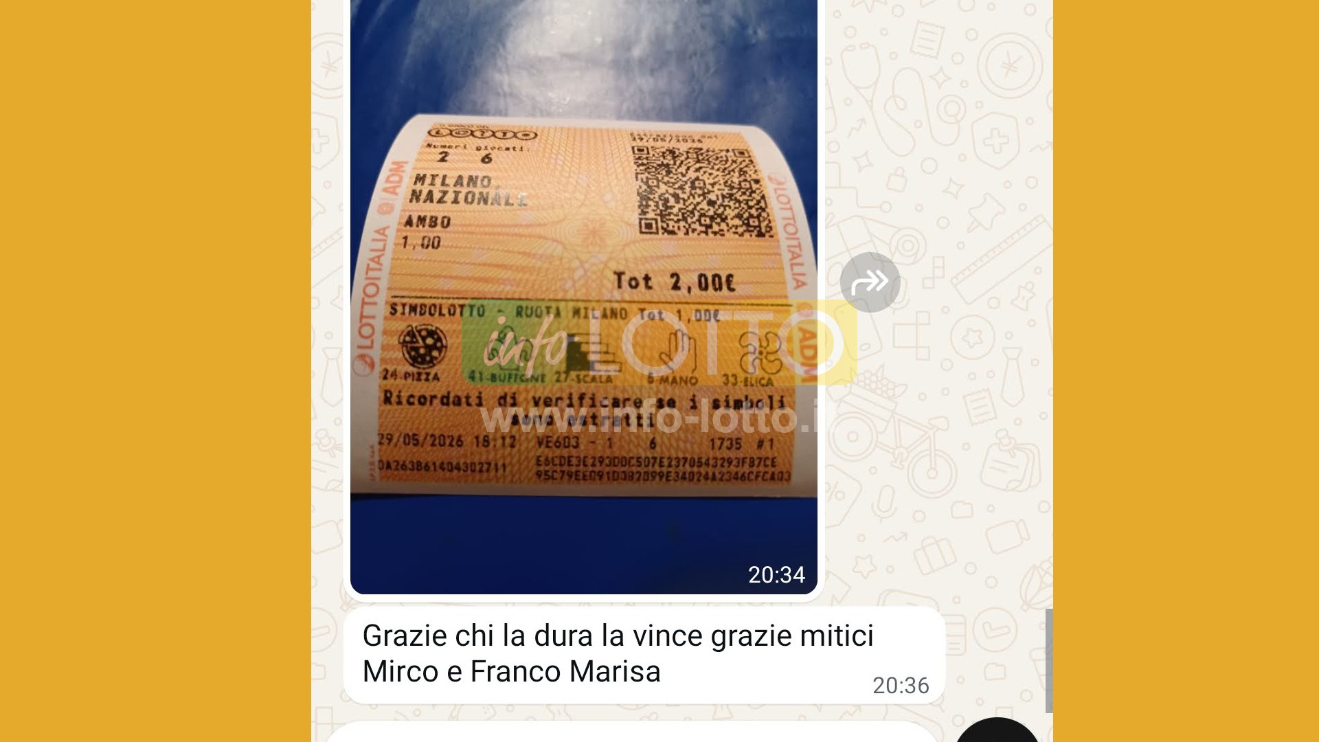 Vincita Maggio 2026