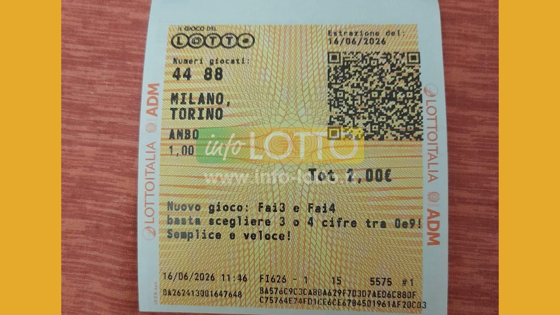 Vincita Giugno 2026