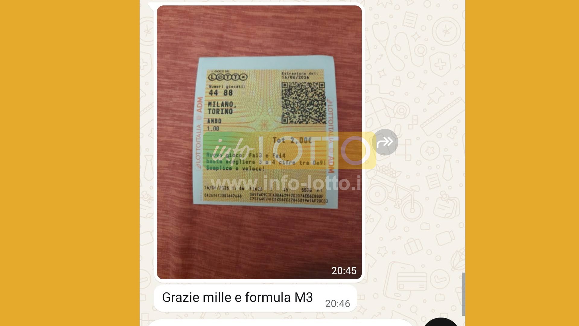 Vincita Giugno 2026