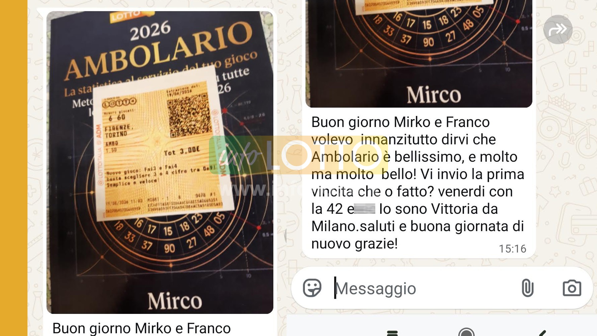Vincita Giugno 2026