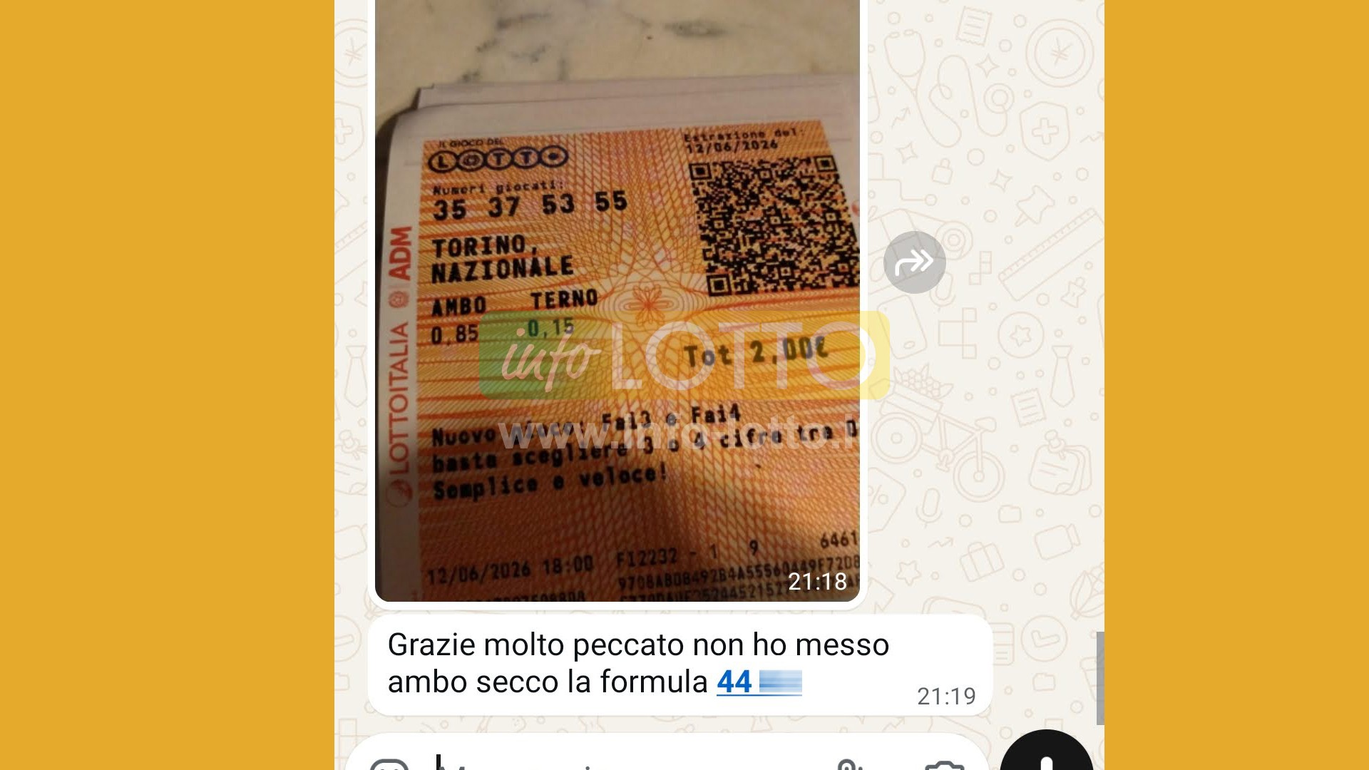 Vincita Giugno 2026
