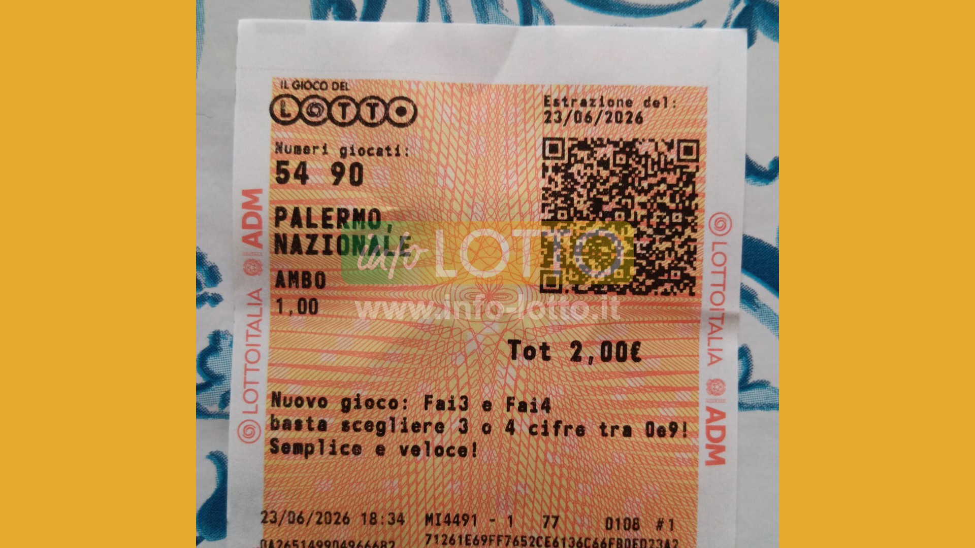 Vincita Giugno 2026