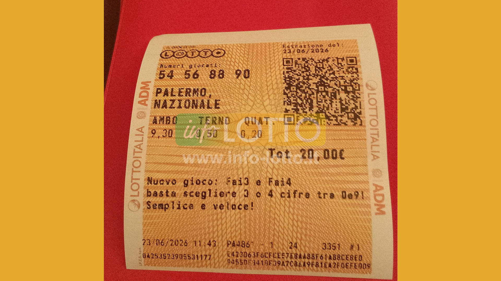 Vincita Giugno 2026